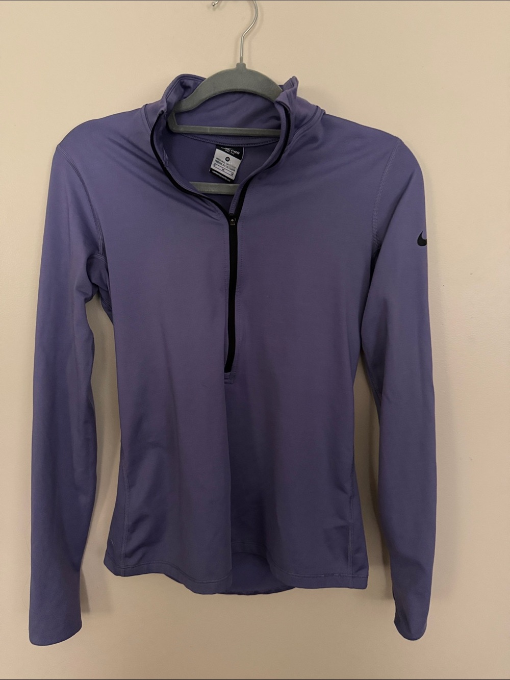 Nike Women’s Purple Half-Zip Long Sleeve Top